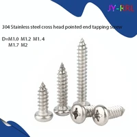 round head screw m1 0 m1 2 m1 4 m1 7 m2 small 304 stainless steel cross phillips pan round head self tapping screw