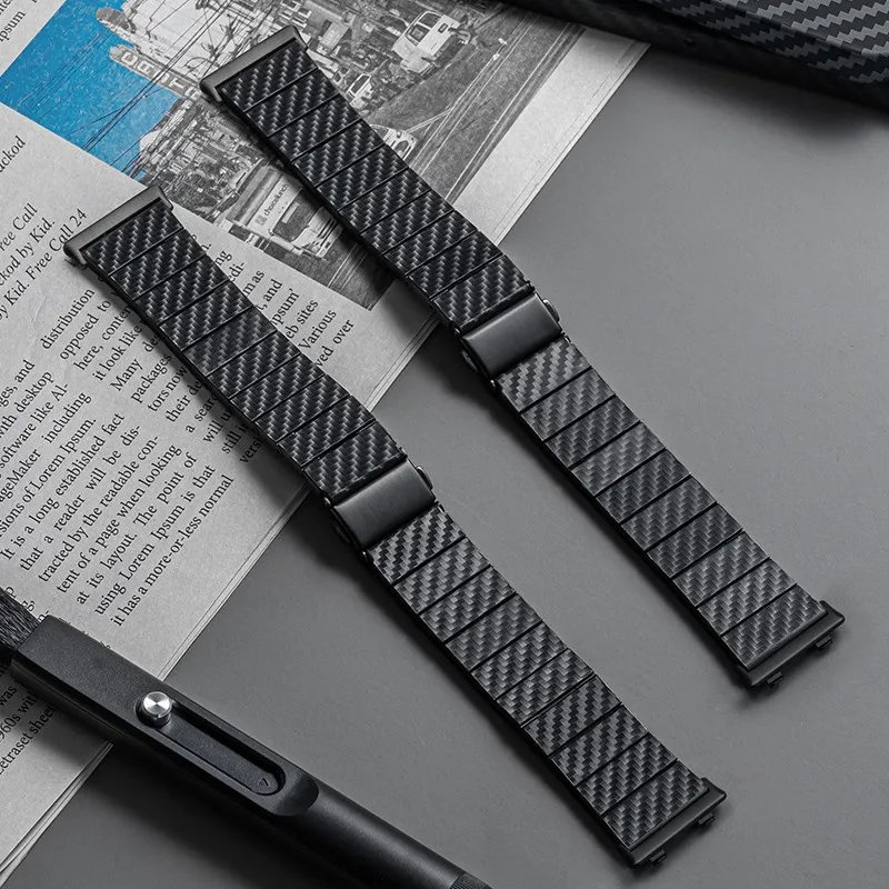 Carbon Fiber pattern strap for OPPO Watch 41mm 46mm WatchBand Bracelets Oppo Watch2 42mm 46mm Replacement Wristbelt Accessories