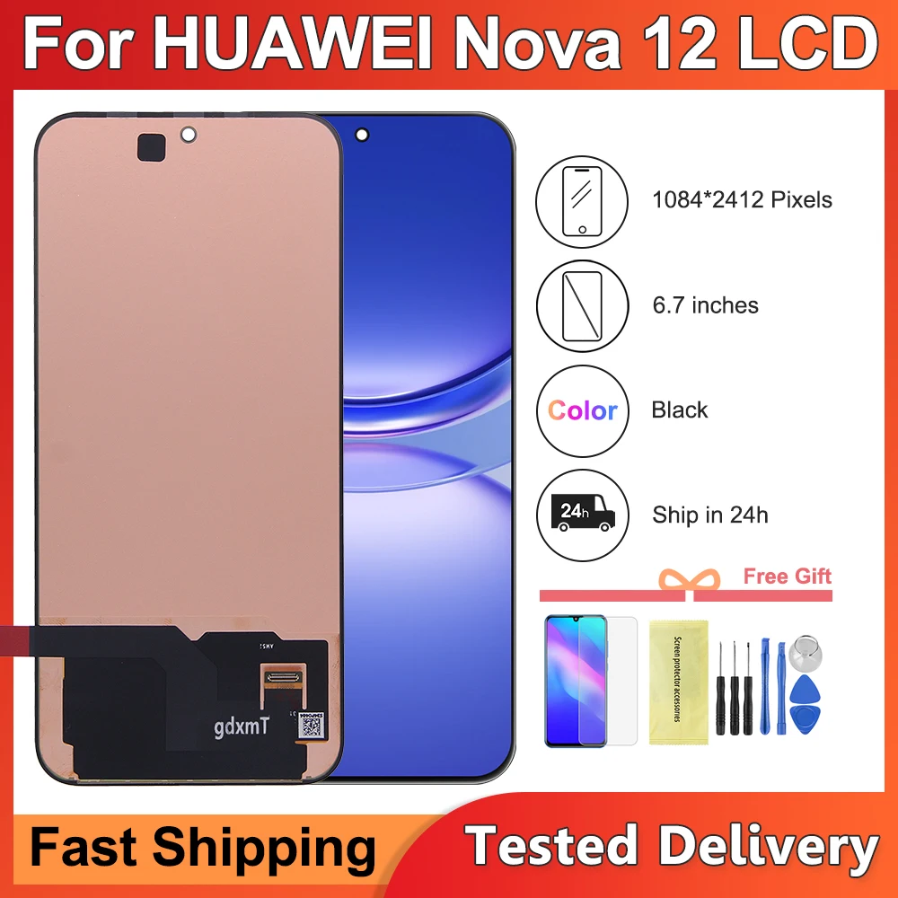 6 7-дюймовый дисплей Testad Nova12 замена дисплея для Huawei Nova 12 ЖК-дисплей BLK-AL00 дигитайзер