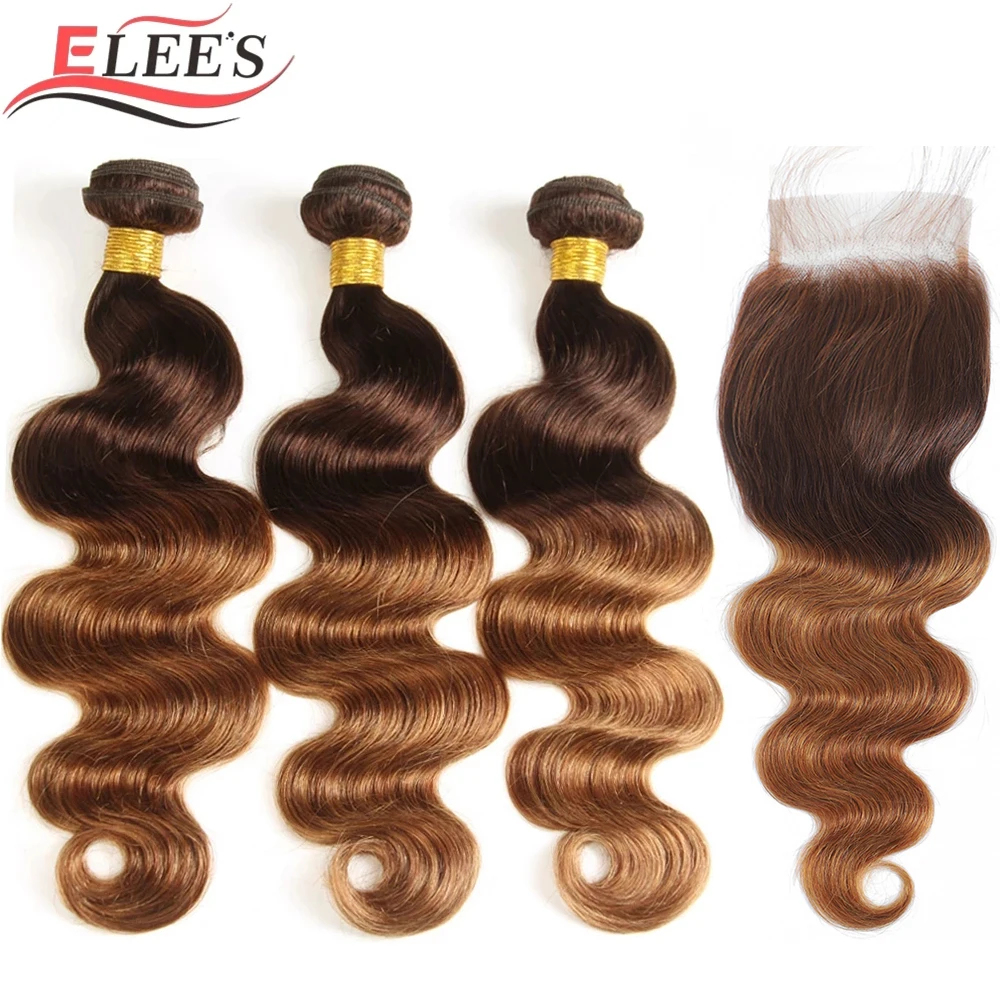 Волнистпряди с эффектом омбре застежкой в бразильском стиле разноцветпряди T4/30