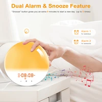 wifi smart wake up light workday alarm clock with 7 colors sunrisesunset smart life tuya app works with alexa google home