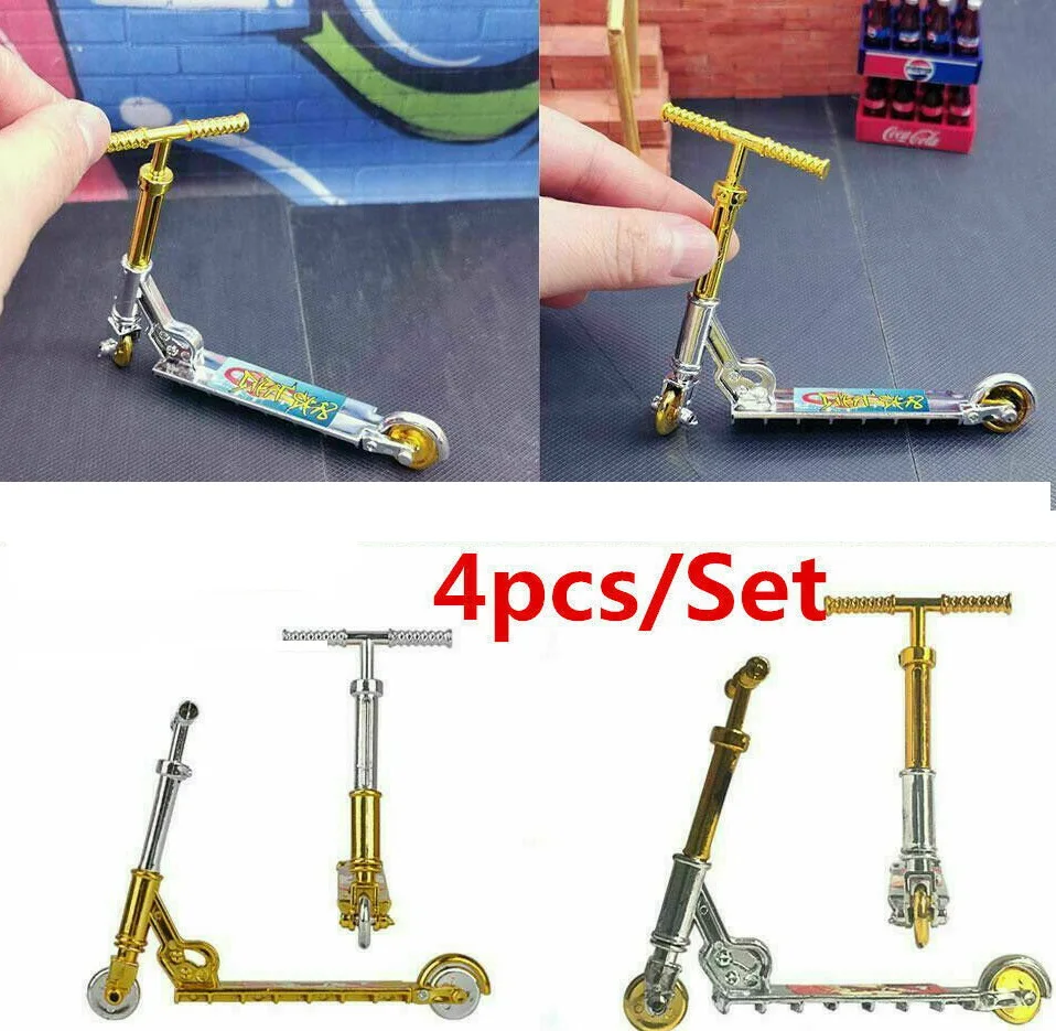 

4Pcs 10cm Metallic Finger Skateboard Toys for Boys Kids Transformer BIRTHDAY PARTY FAVORS Wholesale Pinata Bag Filler Loot Gag