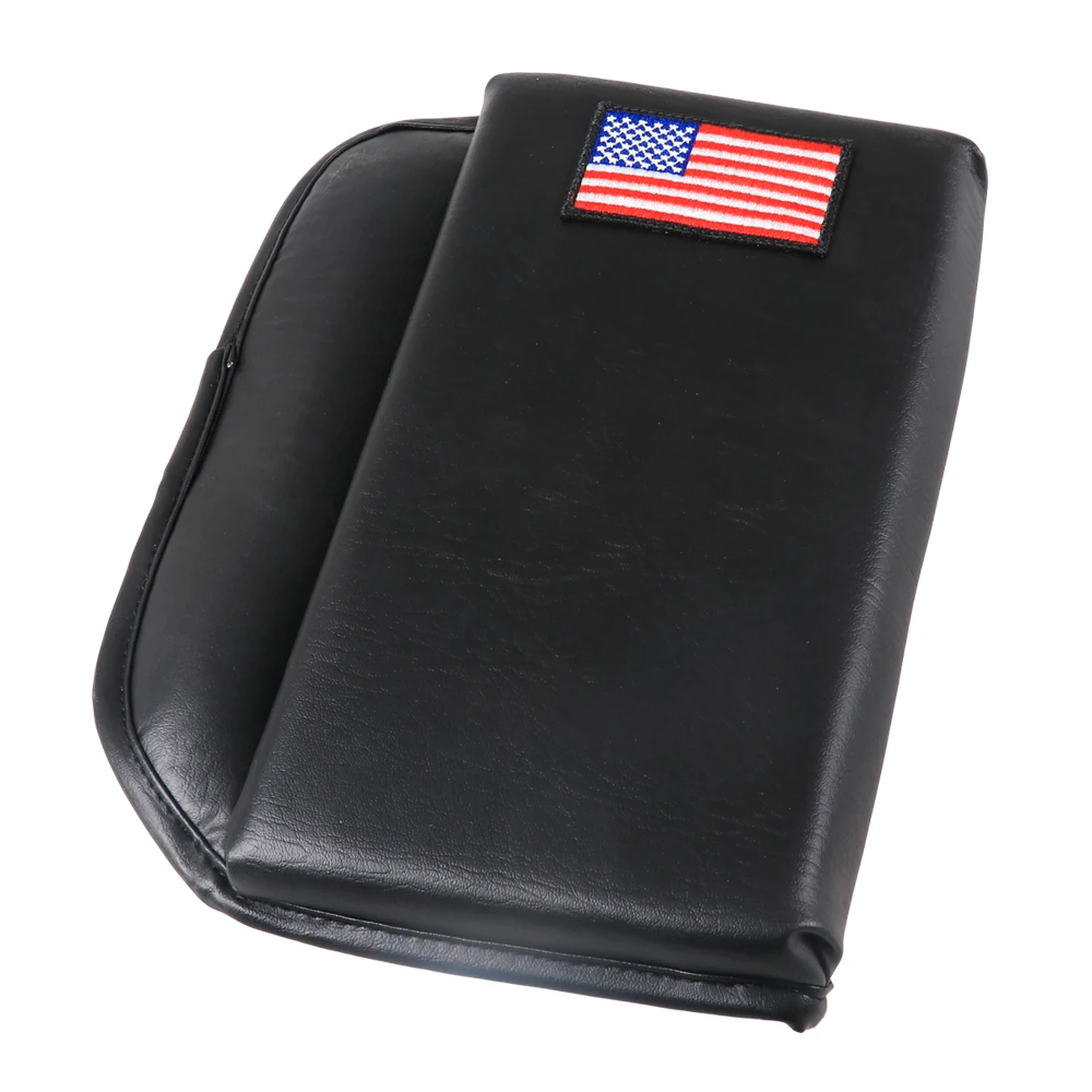 

SXMA Armrest Cover Central Storage Box Center Console Organizer Embroidered American Flag PU Leather for Ford Bronco 2020++