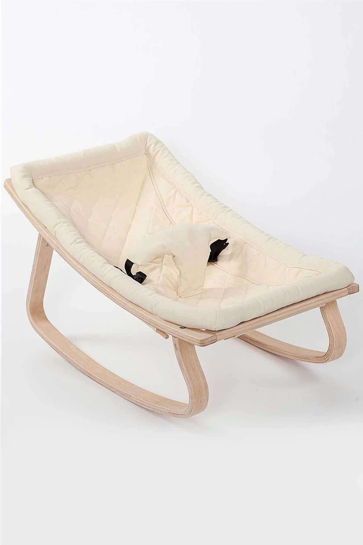 Natural Wooden Rocking Baby Sleeping Bed Baby Cradle Rocking Chair Rocker Baby, Swing Soothing Crib Newborn Nursery