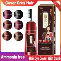 permanent cover white gray natural plant ammonia free hair dye comb multiple colour hair dye shampoo hair color shampoo cream