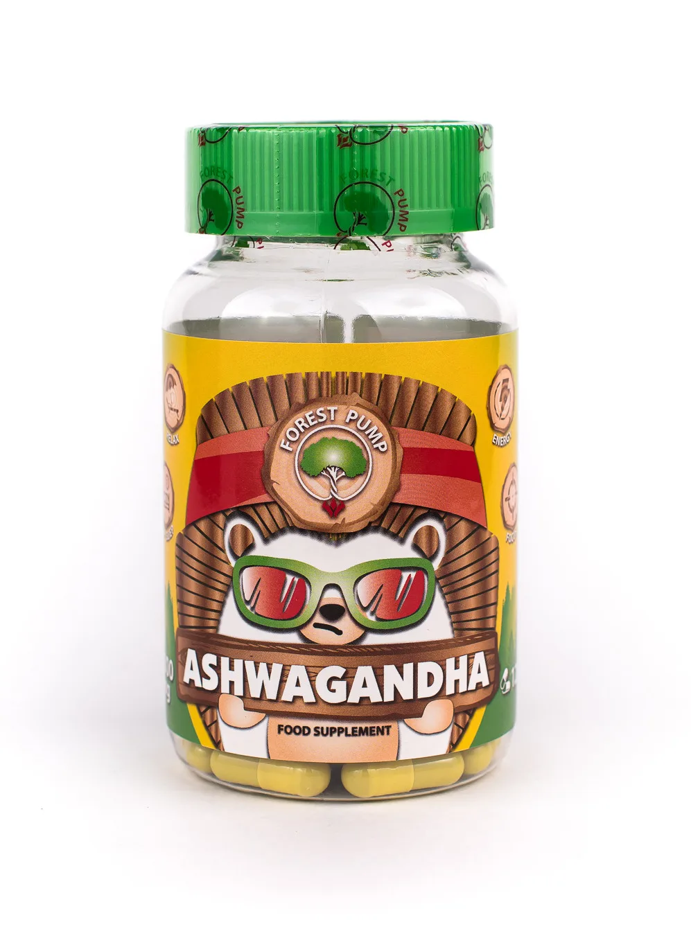 Антистресс Ashwagandha 100% natural Forest Pump Ашваганда 1300 mg , Для нервной системы, релакса и расслабления, 120 капсул
