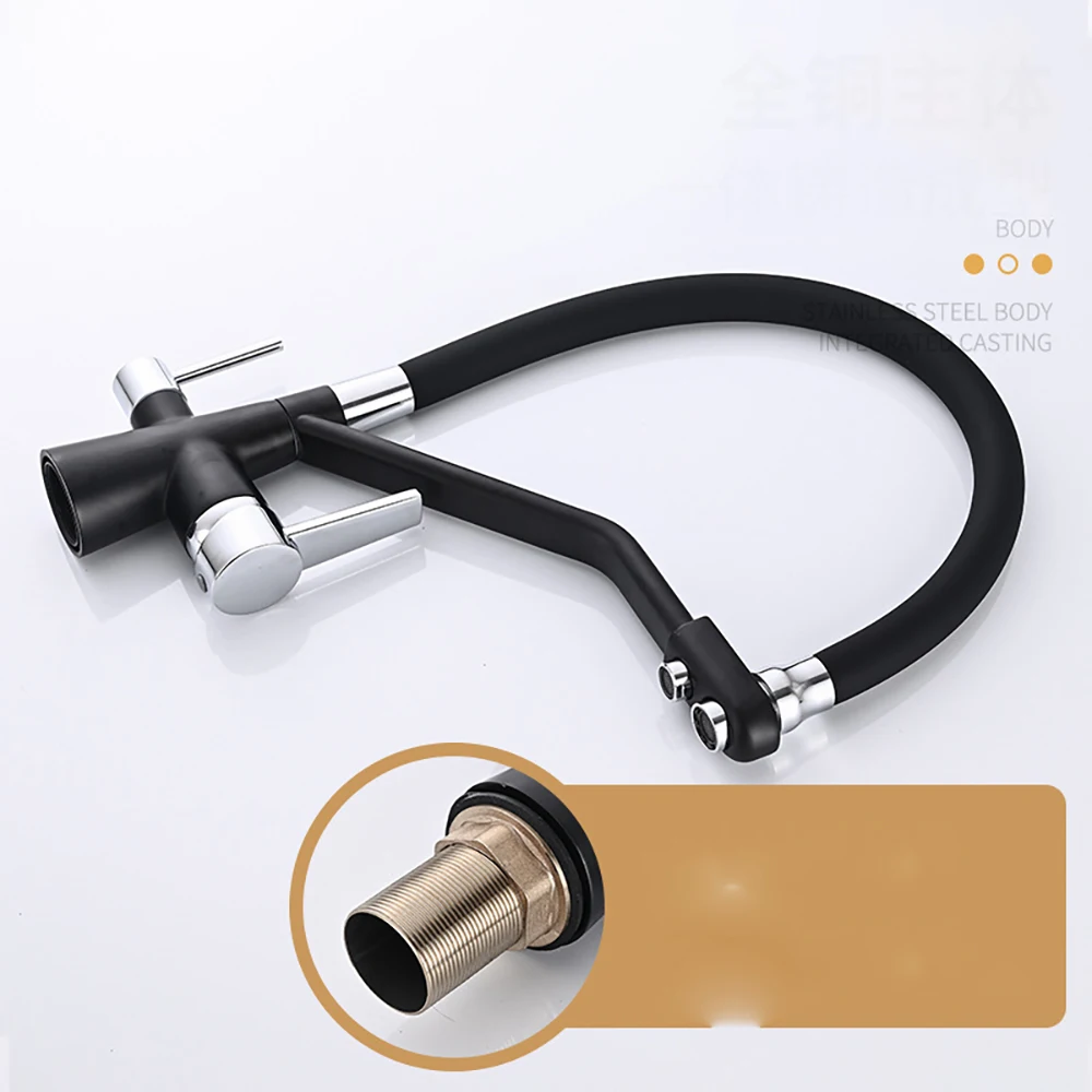 Tianview кран латунный кухонный двухрежимный для очистки горячей и холодной воды