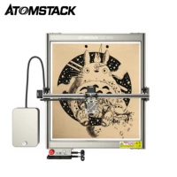atomstack x20 s20 a20 pro 130w quad laser engraving machine cutting mteal wood acrylic built in air assist offline app control
