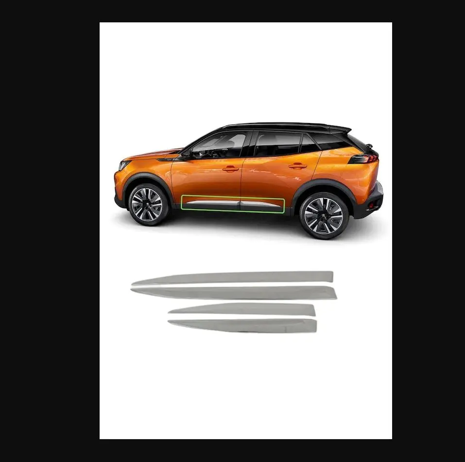 

Для боковых хромированных накладок на дверь Peugeot 2008, 4 шт., модели 2020 и выше-Корпус для хромирования Kity, модифицирующие антенные шины Rain