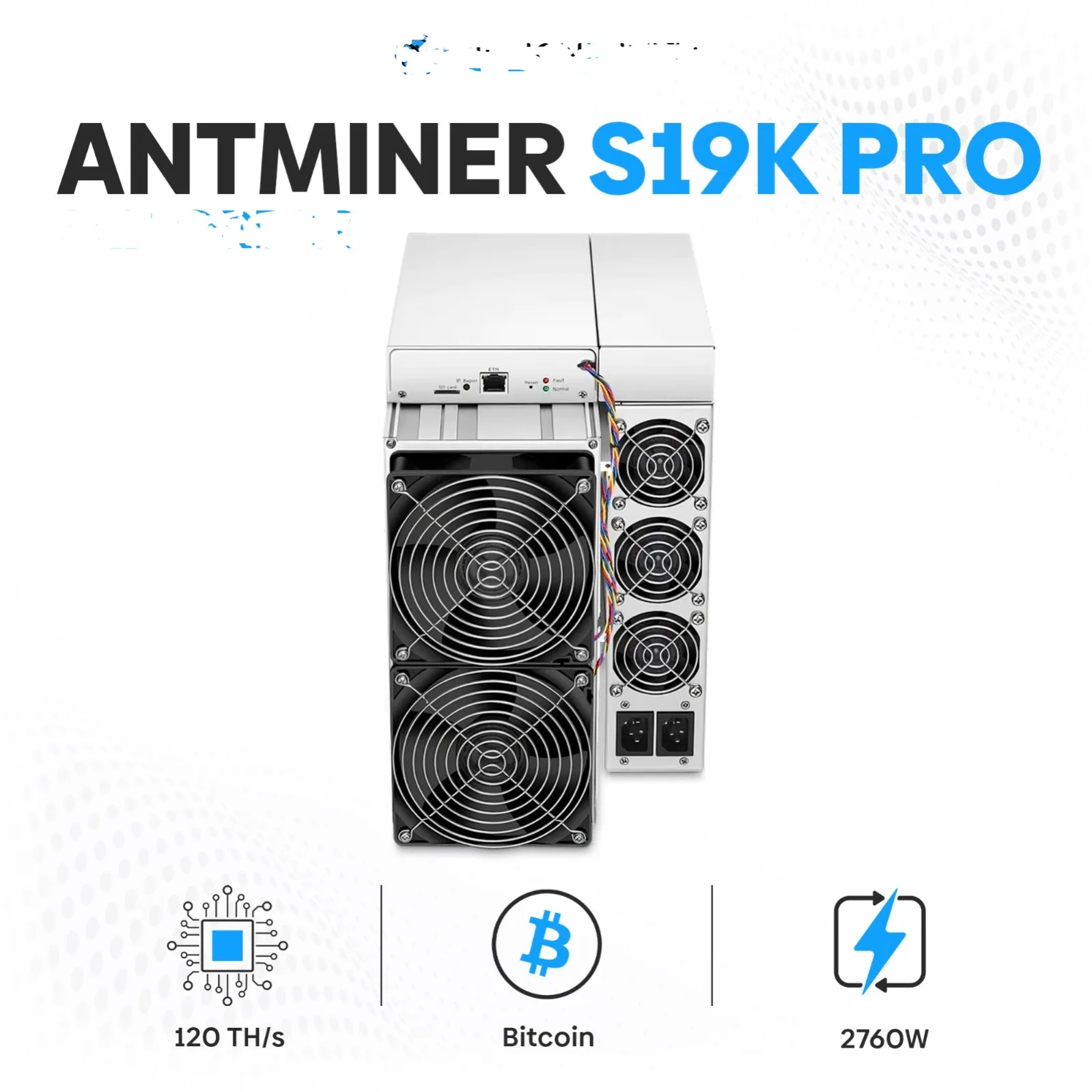 

Лучшая сделка 100%, Биткоин-Майнер BITMAIN ANTMINER S19K PRO