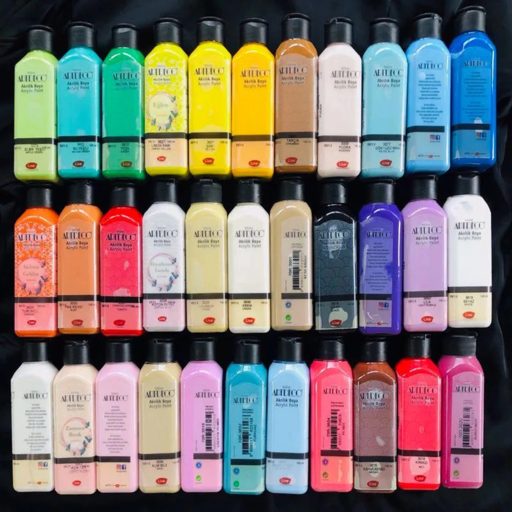 

1Pcs Acrylic Paint Colors 140ml Bottles Various Multicolor Colours Brush Art Surface Artists Craft Paints