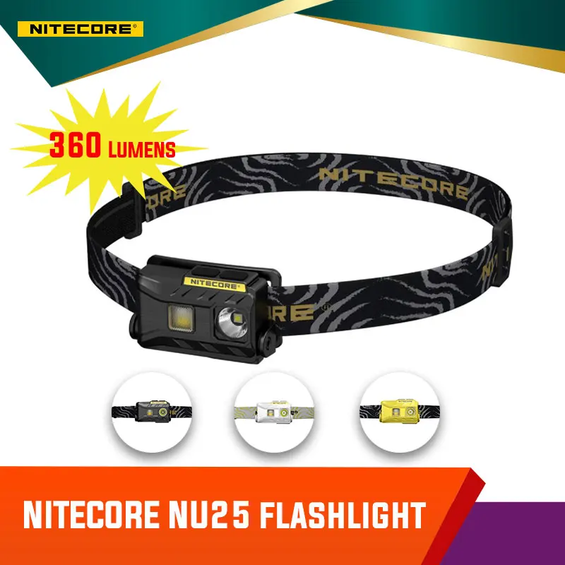 

Nitecore NU25 360 Lumens USB Rechargeable Lightweight Triple Light Sources Headlamp Utilizing CREE XP-G2 S3 LED Outdoor