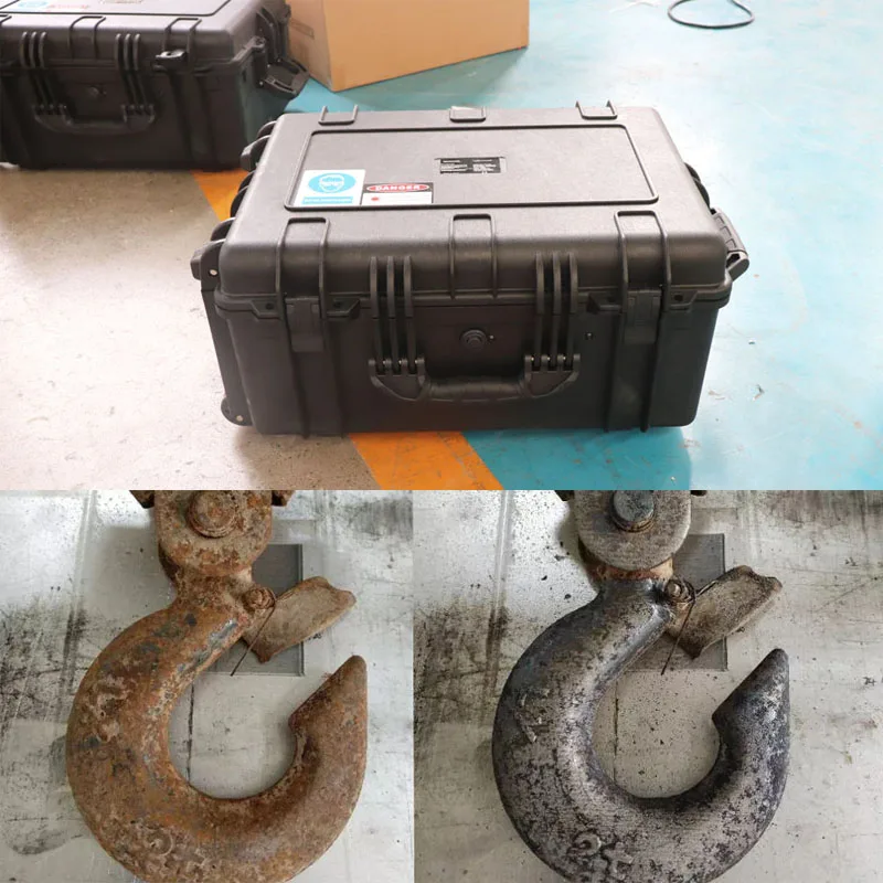 Фото Портативный импульсный волоконный лазерный очиститель 2mJ 5MJ 100W 200W 300W для удаления ржавчины и краски, в чемодане (багажном типе) №1