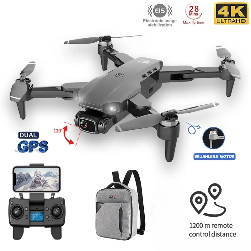 

L900 PRO GPS Drone 5G WiFi FPV 4K HD Professional Dual Camera Brushless Motor Foldable Quadcopter Helicopter RC 1200M 25min Toys