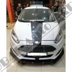 

For Ford Fiesta Front Bumper Attachment Lip 2003-2020 Piano Glossy Black Splitter Diffuser Universal Spoiler Bumper