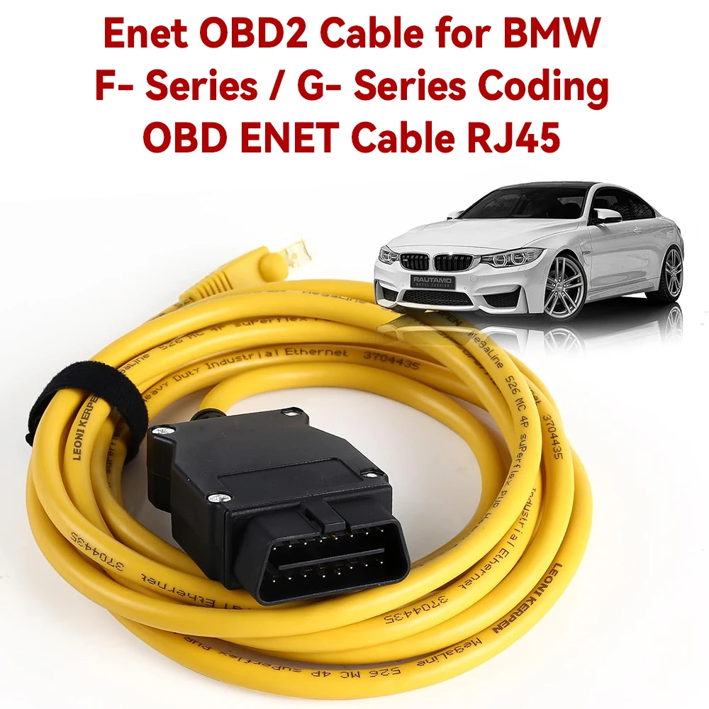 Фото Кабель OBD2 ENET Bimmercode для кодирования BMW серии F |   E SYS ISTA+ ICOM Bootmod3 Bimmerlink OBD |   Сверхмощный кабель №1