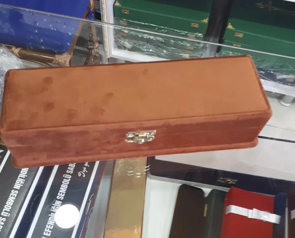 Velvet Custom Design Single Rosary Box Gift Jewelry Accessory Custom Made Rosary Box