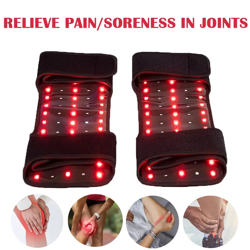 

A Pair 140pcs Led 660 850NM Light Therapy Calf Leg Wrap Belt Pad Brace For Arms Elbow Knee Joint Arthritis Pain Relief Device