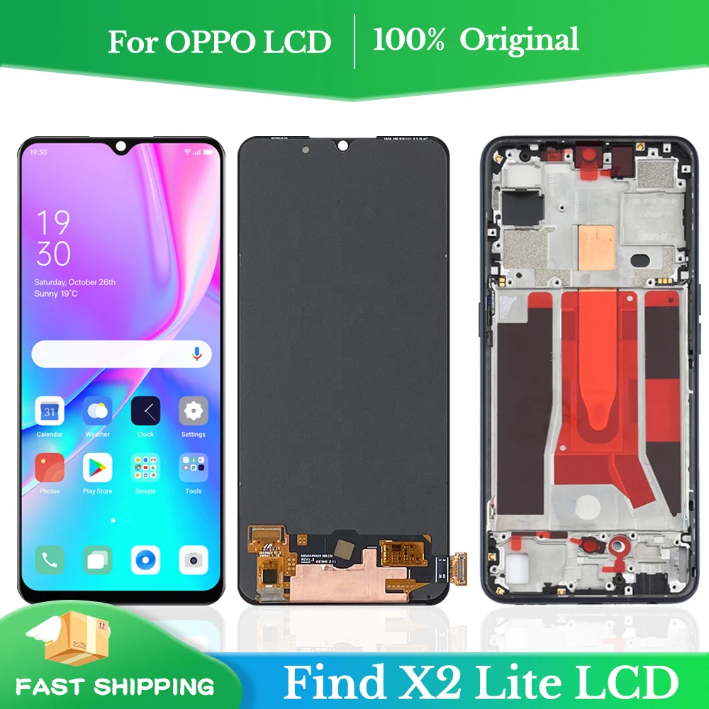 6,4 'Оригинальный ЖК-экран для OPPO Find X2 Lite, сенсорный дигитайзер, дисплей 2400*1080 CPH2005 Find X2 Lite, ЖК-экран