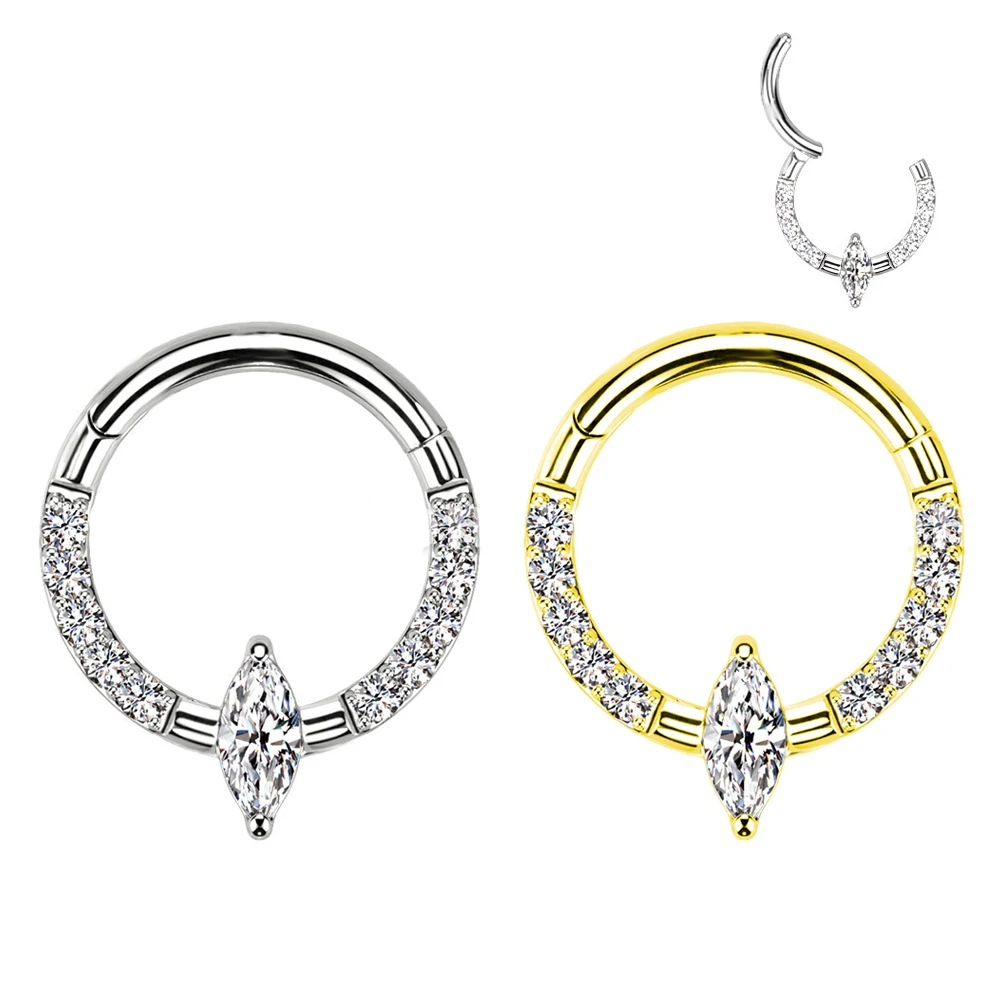 

Серьга-Кольцо из хирургической стали для пирсинга тела, 16 г, 8/10