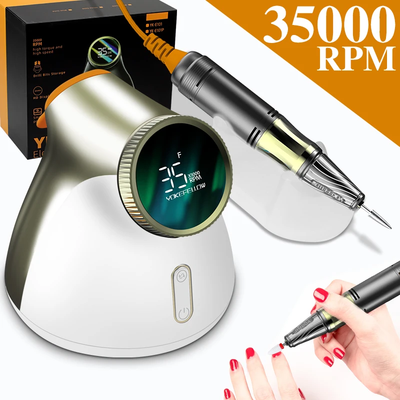 35000RPM Electric Nail Drill Machine For Manicure Milling Cutter Set For Acrylic Gel Polishing Nail Drill Pen Nail Art Tools