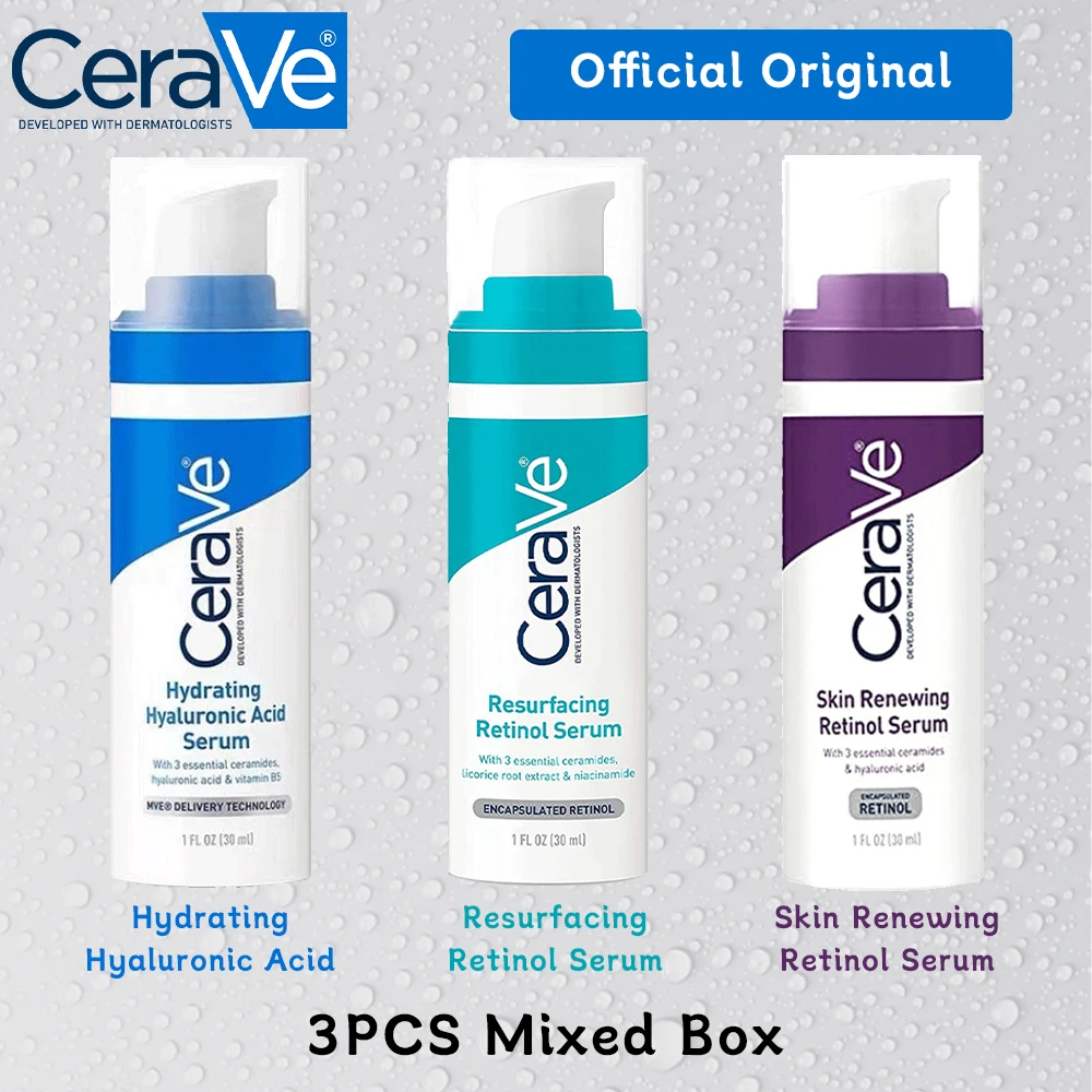 

3/1PCS NEW CeraVe Resurfacing Retinol Facial Serum Fades Acne Marks Improves Pores Gentle Repair Skin Barrier 화장품 Skin Care 30ml
