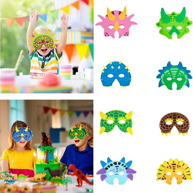 

11 шт., маски для вечеринки с динозаврами, детский день рождения, тематическая вечеринка с динозавром, принадлежности для детей, для девочек и...