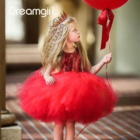glitter baby ball gown princess dress organza tulle layers sequin flower girl dresses backless sleeveless puffy communion dress