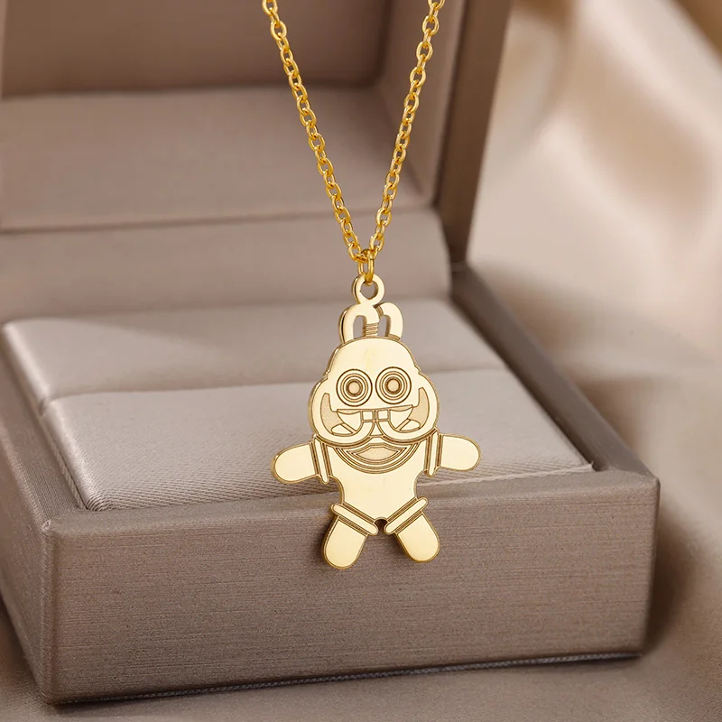 

Goth Cartoon Rabbit Pendants Necklaces For Women Stainless Steel Plated Animal Chains Choker Necklace 2022 Jewelry Gift