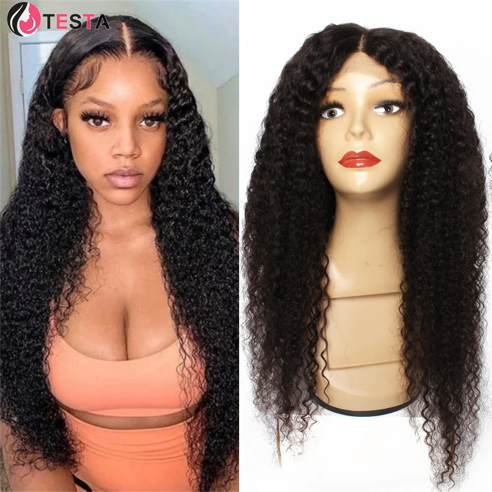 

13x4 Lace Frontal Jerry Curly Human Hair Wigs With HD Transparent Lace 4x4 Lace Closure Wig Brazilian Remy Hair 10-26 Inch Testa