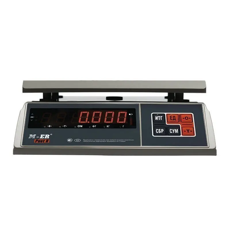 Mercury Весы фасовочные M-ER 326AFU-15.1 LCD (0 04-15 кг) дискретность 5 г платформа 255x205 мм 326AFU-15.