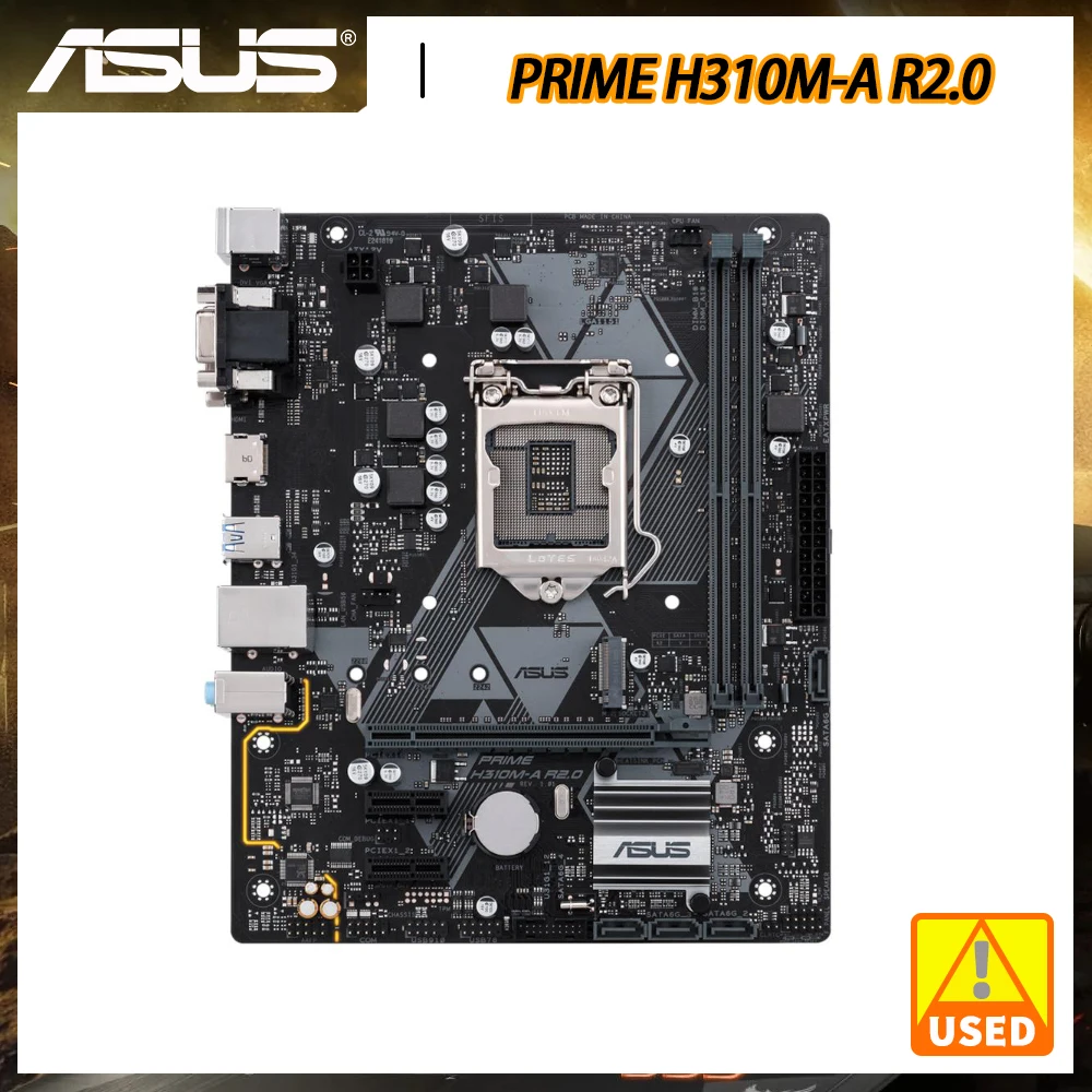 

ASUS PRIME H310M-A R2.0 LGA 1151 Intel H310 Motherboard DDR4 PCI-E 3.0 M.2 USB3.1Micro ATX For Core i3-81000 ce