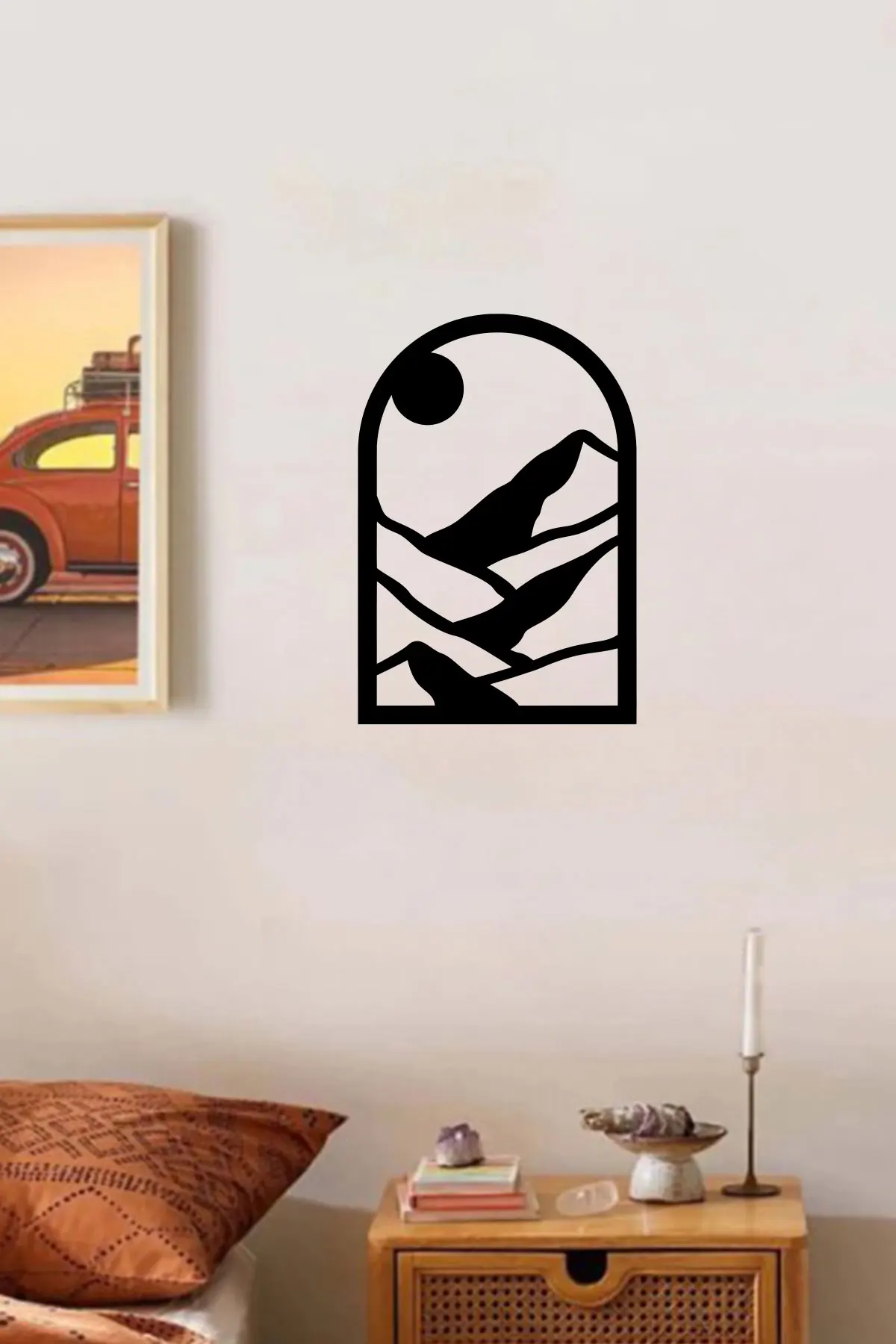 

Mountains in the Window Wood Wall Art Wall Room Home Access 33x50cm Office Living Room Bedroom Kitchen