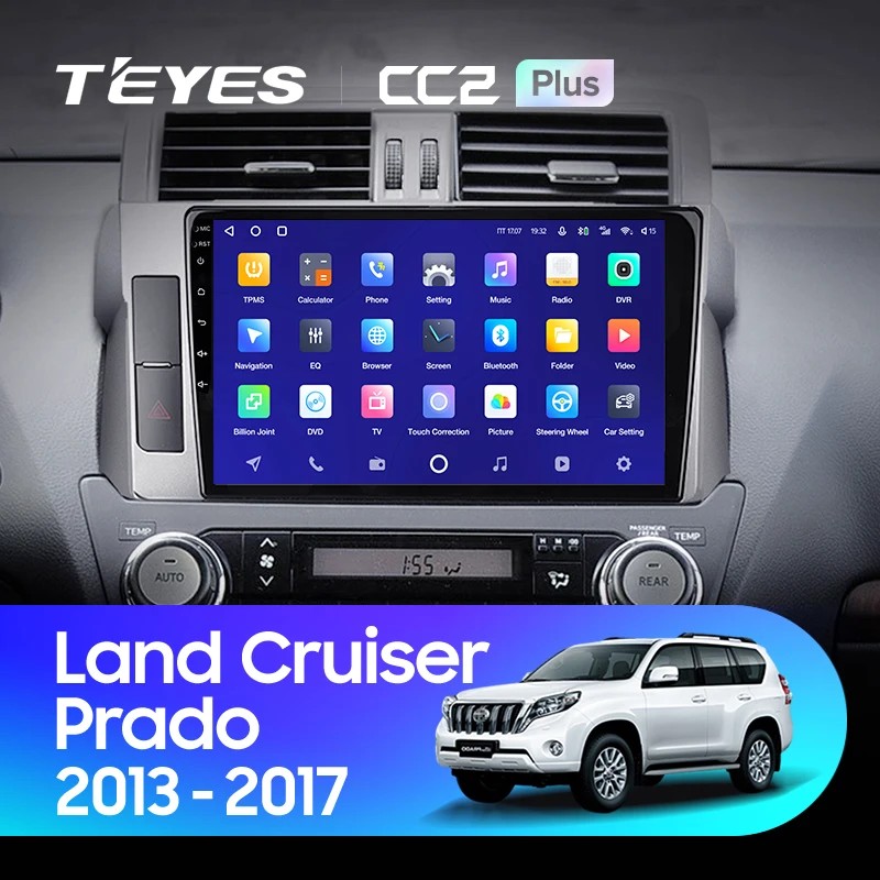 TEYES Тиайс CC2L и CC2 Plus Штатная магнитола For Тойота Ленд Крузер Прадо Toyota Land Cruiser Prado 150