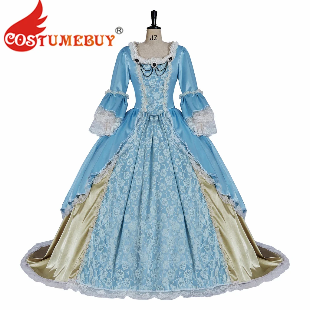 

18th Century Maria Antonietta Rococo Blue Dress Victorian Ball Gown Vintage Dress Costume Women's Masquerade Prom Dress Custom