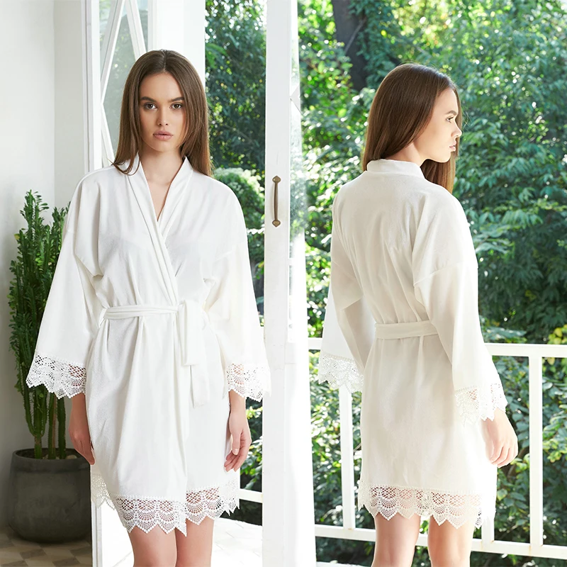 Lace Velvet Robes Bridesmaid Bridal Short Robe Women Bathing Robes Warm Robes Sleepwear Allure Bridesmaid Robes Nighty