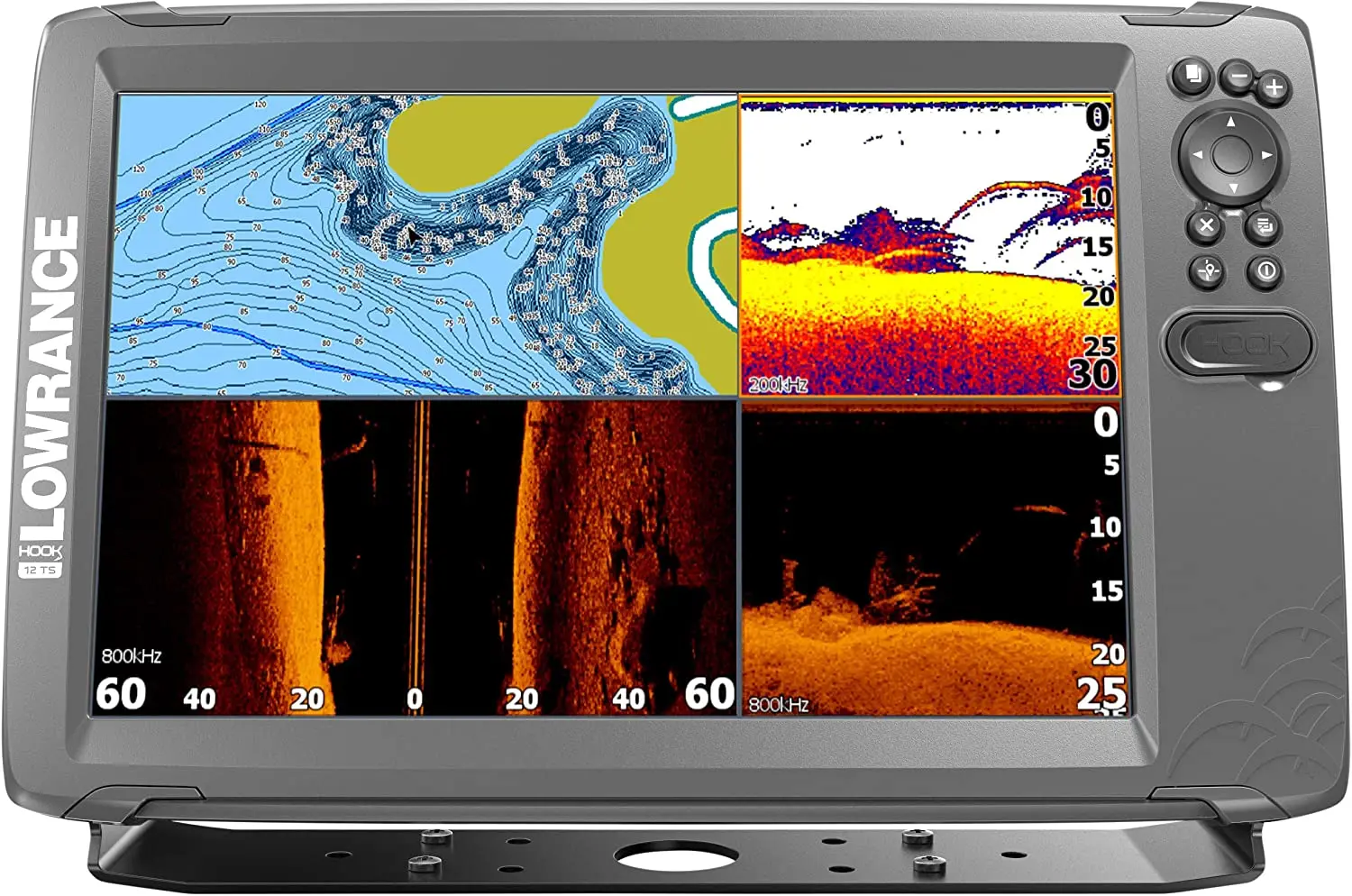 

HIGH QUALITY AZ Lowrance HOOK2 12 - 12-inch Fish Finder with TripleShot Transducer and US Inland Lake Maps Installed …
