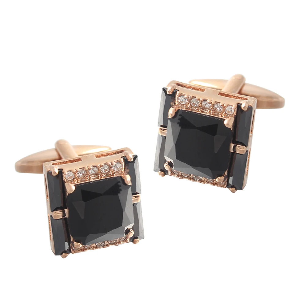 

French crystal Silver Plated Shirts Cufflinks