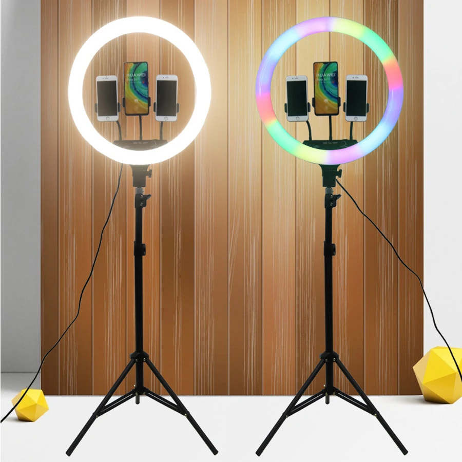 

RGB 18inch 14inch 10inch 6inch Photo Ringlight Led Ring Light Phone Lamp Photography Lighting For Youtube Video