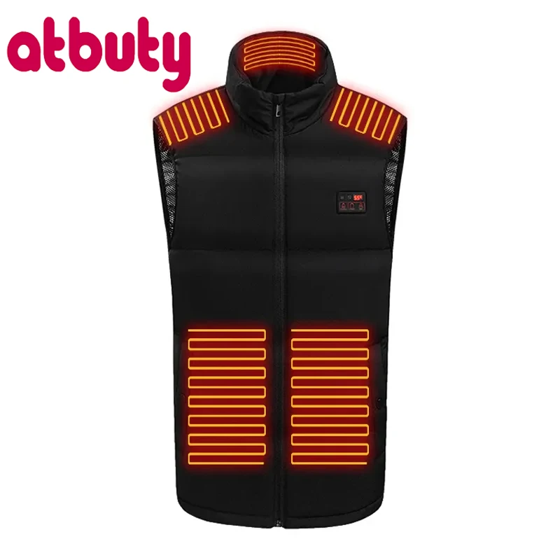 Atbuty Hot Sale Jackets Waterproof Thermostatic Heating Vest Sleeveless Lightweight Mens Hunting Electric Heated Vest