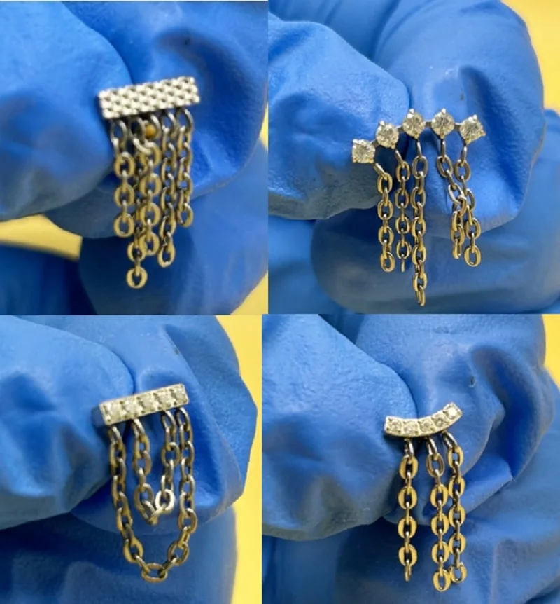 Kenbao оптовая продажа 10 шт. F136 титановая цепочка для пирсинга ювелирные изделия с