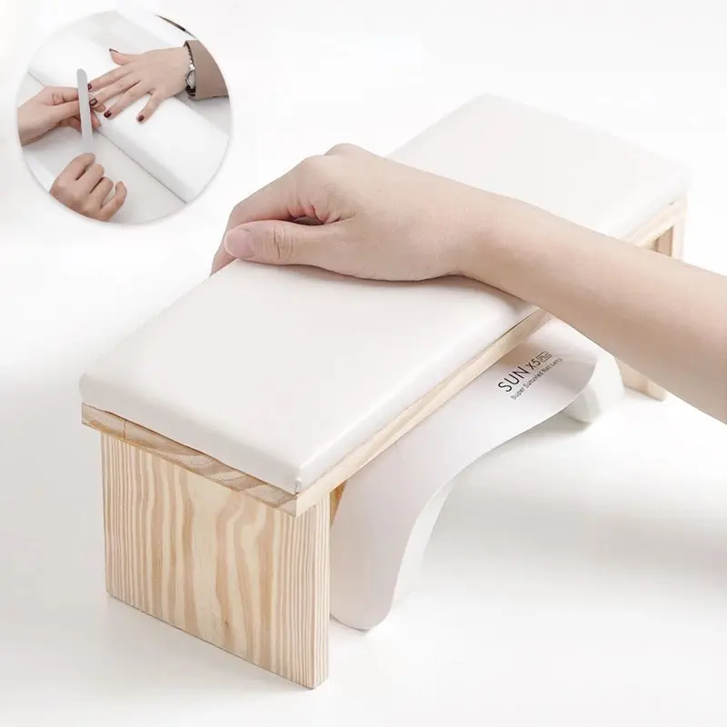 

1pc Wood Light Luxury Manicure Table Salon Nail Art Tool Hand Rest Pillow Holder Hand Rest Cushion For Arm Rest Stand