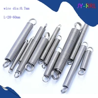 5pcs wire dia 0 7mm 304 stainless steel dual hook small tension spring outer dia 6mm 7mm 8mm length 20 60mm