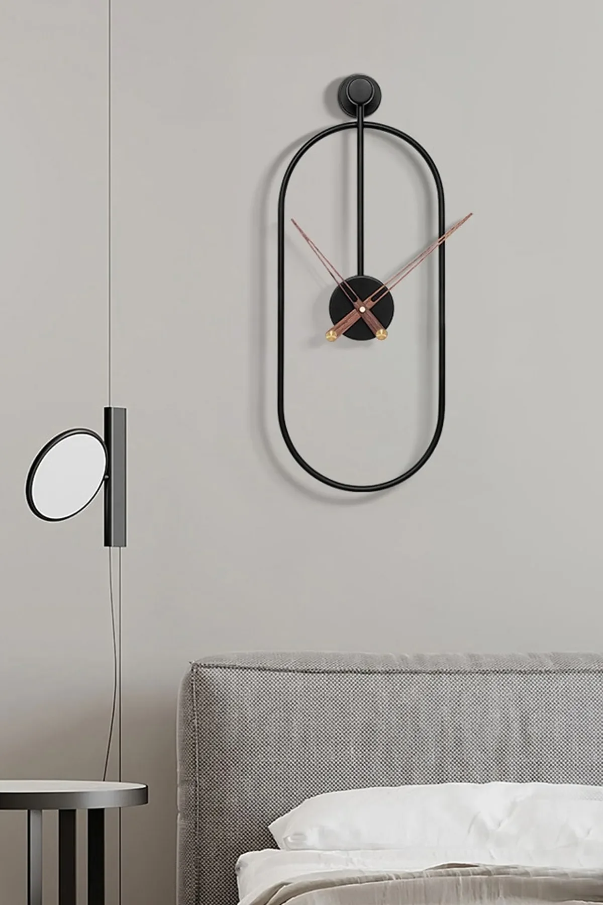 

Serenity Black, Decorative Modern Scandinavian Wall Clock 27x65 cm Ultra Silent Mite Mechanism Home And Office Decor