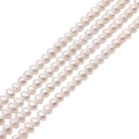 white cultured fresh water pearl beads natural irregular near round 4 4 5mm for making jewelry bracelet necklace earring design