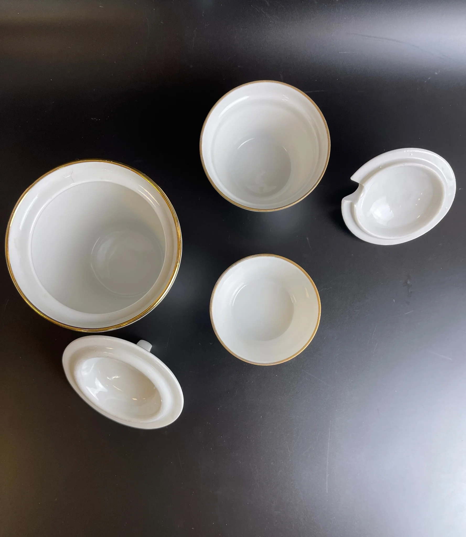 Набор из 3 предметов Дулево сахарница солонка и блюдце для джема набора