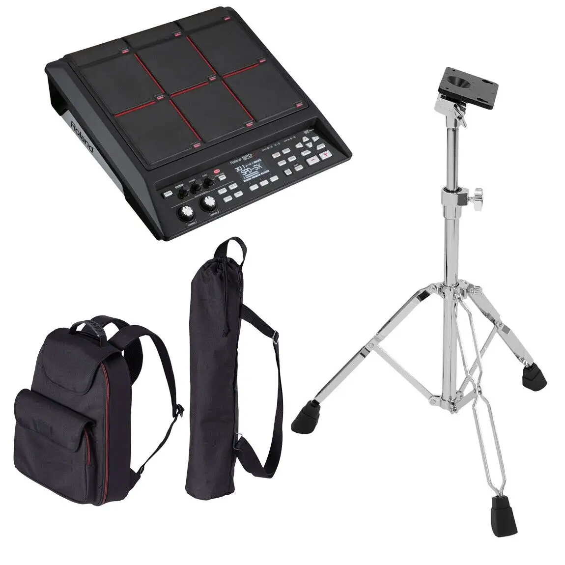 

Summer Discount Sales Roland SPD-SX Drum Sampling Pad with PDS-20 Pad Stand & CB-HPD Carrying bag Set
