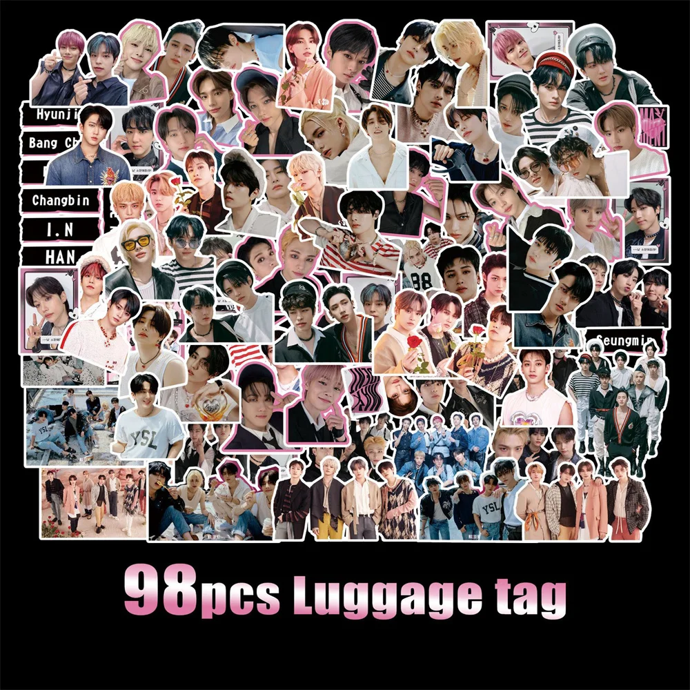 

Новый альбом для детей Kpop Stray, Maxident, наклейки из вискозы, наклейки без повторов для бутылок, ноутбука, рюкзака, Felix Hyunjin Bangchan Lee знает