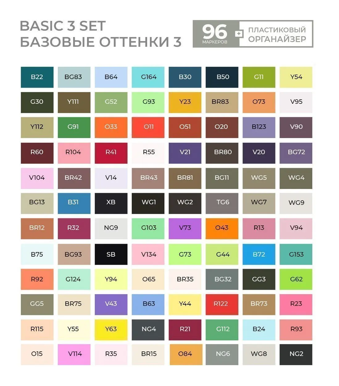 Рисунок 3 - Набор маркеров на спиртовой основе Sketchmarker 3 96шт