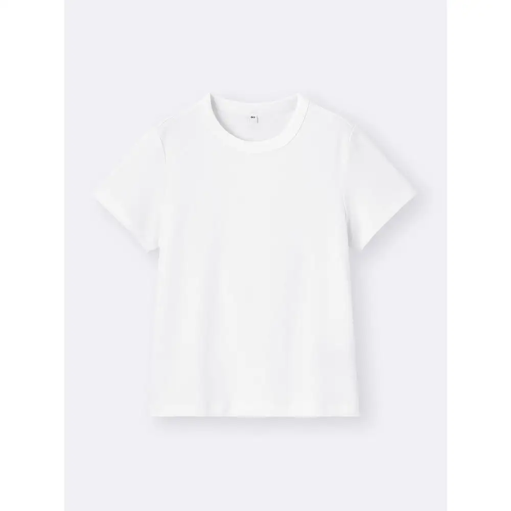 Гладкая хлопковая футболка с круглым вырезом из хлопка Gu By Uniqlo |
